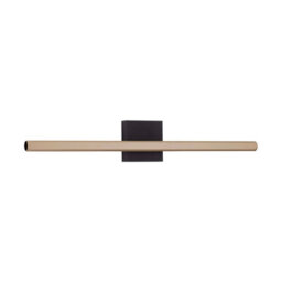 Luminosa Lighting Luminosa Lios Integrated Led Wall Lamp Champagne Gold, Matt Black Led 8W 268Lm Ip54 3000K