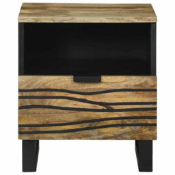Berkfield Bedside Cabinets, Set Of 2, 40 X 33 X 46 Cm, Made From Solid Mango Wood - thumbnail 4
