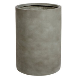 Wyld And Coco Grey Round Concrete-Effect Planter 36 X 36 X 51 Cm - Indoor Or Sheltered Outdoor - thumbnail 1