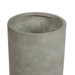 Wyld And Coco Grey Round Concrete-Effect Planter 36 X 36 X 51 Cm - Indoor Or Sheltered Outdoor - thumbnail 4
