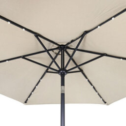 2.7M Garden Parasol With Solar Powered 24 Led Lights And Tilt Crank - thumbnail 4