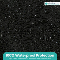 Neel Blue Shower Curtain With Hooks, Water-Resistant Vinyl Fabric, 180Cm X 180Cm Black - thumbnail 3