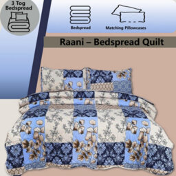 TheWhiteWater Limited Bedspread - Luxury Quilted - Reversible - Bed Throw Warm Quilt - Bedspread Patchwork Raani Design Set 150 Gsm - 3 Tog - thumbnail 5