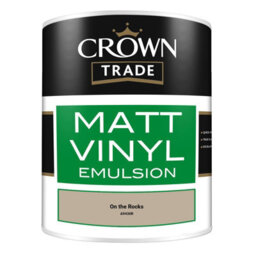 Crown Trade Vinyl Matt Walls & Ceilings Emulsion Paint On The Rocks (A9430R) 1L - thumbnail 2