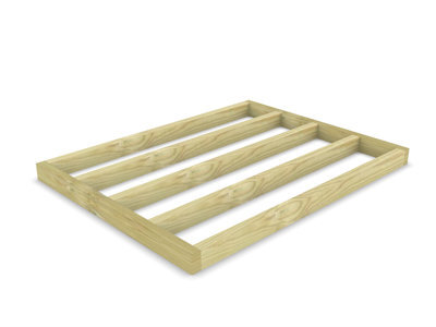 Arbor Garden Solutions Wooden Shed Bases 8X6 (W-236Cm X D-182Cm), Made Of 38mm X 140mm - image 1