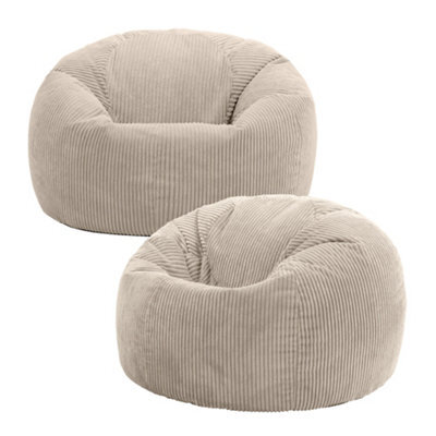 icon Kingston Classic Beanbag Corduroy Natural Beige Set Of 2 - image 1