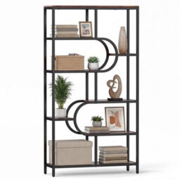 8-Tier Bookshelf Tall Etagere Bookcase W/ Open Storage Shelves - thumbnail 1