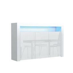 Creative Furniture Aether Sideboard 155Cm - White With Gloss Doors And Led Lights - thumbnail 8