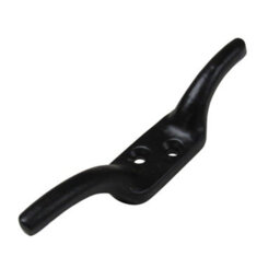 "SecureFix Direct Black Cleat Hooks 5"" X2 (Washing Line Blind Cord Tie Back Trailer Rope)" - thumbnail 1