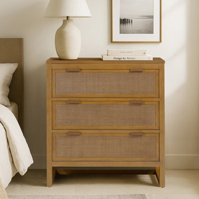 Teamson Home Hatteras Chest Of Drawers 3 Drawer Bedroom Dresser, Natural - image 1