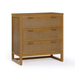 Teamson Home Hatteras Chest Of Drawers 3 Drawer Bedroom Dresser, Natural - thumbnail 2
