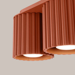 Luminosa Lighting Luminosa Aura Surface Mounted Downlight Red Ochre 2X Gu10 - thumbnail 4