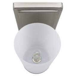 Long Life Lamps Company Rectangular Brushed Chrome Frosted Glass Shade Wall Light Ip44 H3091 With G9 Led 5W Warm White - thumbnail 4