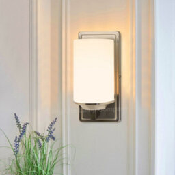 Long Life Lamps Company Rectangular Brushed Chrome Frosted Glass Shade Wall Light Ip44 H3091 With G9 Led 5W Warm White - thumbnail 6
