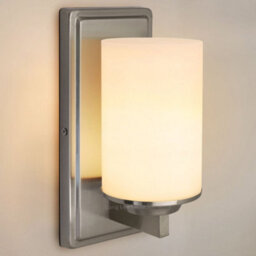 Long Life Lamps Company Rectangular Brushed Chrome Frosted Glass Shade Wall Light Ip44 H3091 With G9 Led 5W Warm White - thumbnail 5