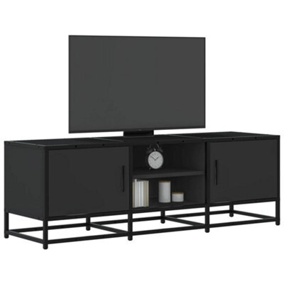 Berkfield Tv Cabinet Black 120X35X41 Cm Engineered Wood And Metal - image 1