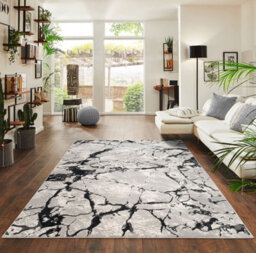 Smart Living Venice Modern Shimmer Rug - Soft Luxury For Living & Bedroom - Grey - 160 X 230 Cm - thumbnail 4