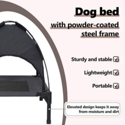 Vidaxl Dog Bed Folding Manual Black 76 X 62 X 70.5 Cm Steel - thumbnail 8