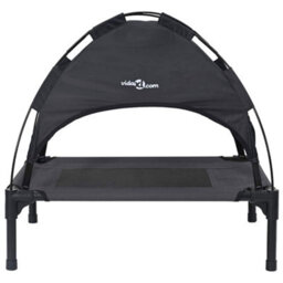 Vidaxl Dog Bed Folding Manual Black 76 X 62 X 70.5 Cm Steel - thumbnail 4
