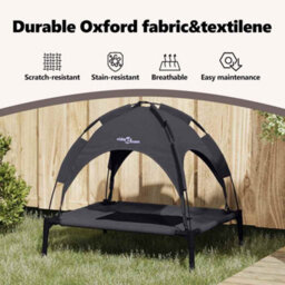 Vidaxl Dog Bed Folding Manual Black 76 X 62 X 70.5 Cm Steel - thumbnail 7