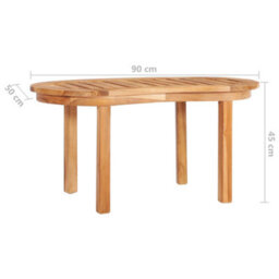 Berkfield Durable Coffee Table 90X50X45 Cm Solid Teak Wood - thumbnail 6