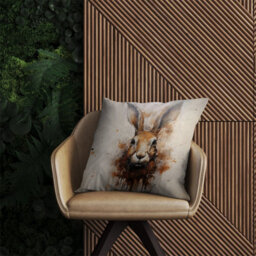Warren Reed Designer Watercolour Hare Face Outdoor Cushion 45Cm X 45Cm - thumbnail 2