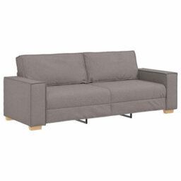 Vidaxl 3-Seater Sofa With Cushion Taupe Fabric - thumbnail 2