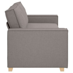 Vidaxl 3-Seater Sofa With Cushion Taupe Fabric - thumbnail 5