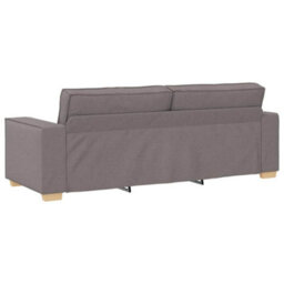 Vidaxl 3-Seater Sofa With Cushion Taupe Fabric - thumbnail 6