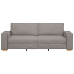 Vidaxl 3-Seater Sofa With Cushion Taupe Fabric - thumbnail 4