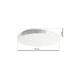 Milagro Ceiling Lamp Siena 72W Led 550 mm Stylish White And Chrome Circular Design Dimmable Including Remote Control - thumbnail 6
