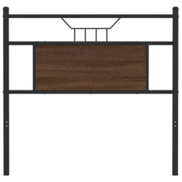 Berkfield Headboard Brown Oak 75 Cm Engineered Wood And Steel - thumbnail 4