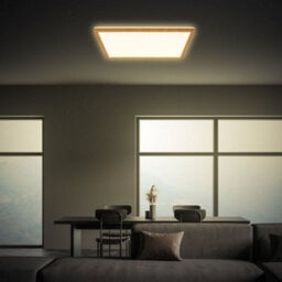Briloner Ceiling Light Led 22W 3000Lm Square Ultra Slim Wood Look Panel 420mm Warm White - thumbnail 3