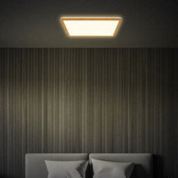 Briloner Ceiling Light Led 22W 3000Lm Square Ultra Slim Wood Look Panel 420mm Warm White - thumbnail 6