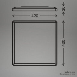 Briloner Ceiling Light Led 22W 3000Lm Square Ultra Slim Wood Look Panel 420mm Warm White - thumbnail 8