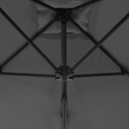 Berkfield Outdoor Parasol With Steel Pole 250X250 Cm Anthracite - thumbnail 4
