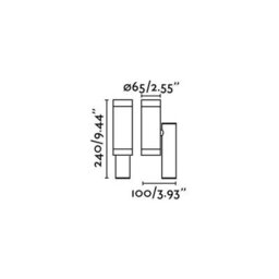 Luminosa Lighting Luminosa Steps 2 Light Outdoor Wall Light White Ip44, Gu10 - thumbnail 3