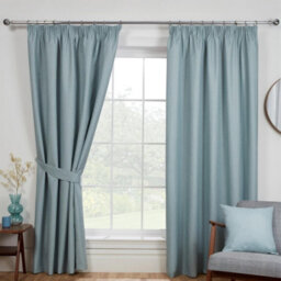 "Sundour Eclipse Blackout Pencil Pleat Curtains Blue 46X90""" - thumbnail 1