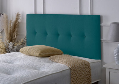 "Slumbre Madrid Chenille 5Ft Kingsize 24"" Headboard - Teal"