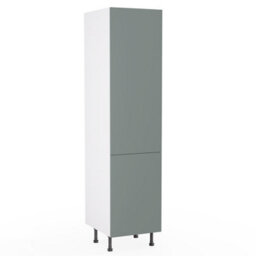 Kitchen Kit Sage Green Matt J-Pull Door Larder Tall Unit Cabinet Handleless Soft Close Drawers Flatpack - 500X2120mm - thumbnail 1