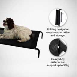Actiaspet Elevated Dog Bed Pet Cat Mesh Camping Cot Indoor Outdoor Waterproof Small - thumbnail 3