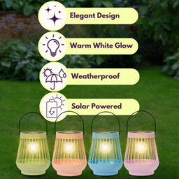 Smart Solar Marco Paul 4Pc Solar Multicoloured Garden Lanterns - thumbnail 5