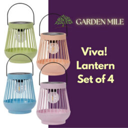 Smart Solar Marco Paul 4Pc Solar Multicoloured Garden Lanterns - thumbnail 4
