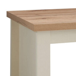 Side Lamp Table Oak Top Small End Bedside Nightstand Shelf Cream - thumbnail 6
