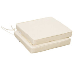 Outsunny 45 X 45Cm Replacement Garden Seat Cushion Pad With Ties, Cream White - thumbnail 6