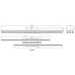 Luminosa Lighting Luminosa Hilton Semi Flush Ceiling Light Matt Black Led 3000K - thumbnail 8
