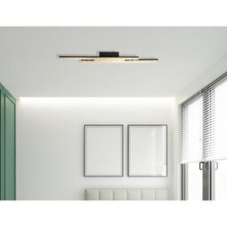 Luminosa Lighting Luminosa Hilton Semi Flush Ceiling Light Matt Black Led 3000K - thumbnail 2