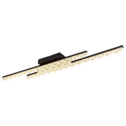 Luminosa Lighting Luminosa Hilton Semi Flush Ceiling Light Matt Black Led 3000K - thumbnail 1