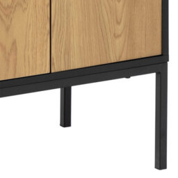 Wyld Haus El Paso Sideboard, Black Metal Frame & Wild Oak Veneer, 3 Doors 2 Drawers - thumbnail 9