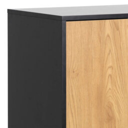 Wyld Haus El Paso Sideboard, Black Metal Frame & Wild Oak Veneer, 3 Doors 2 Drawers - thumbnail 7